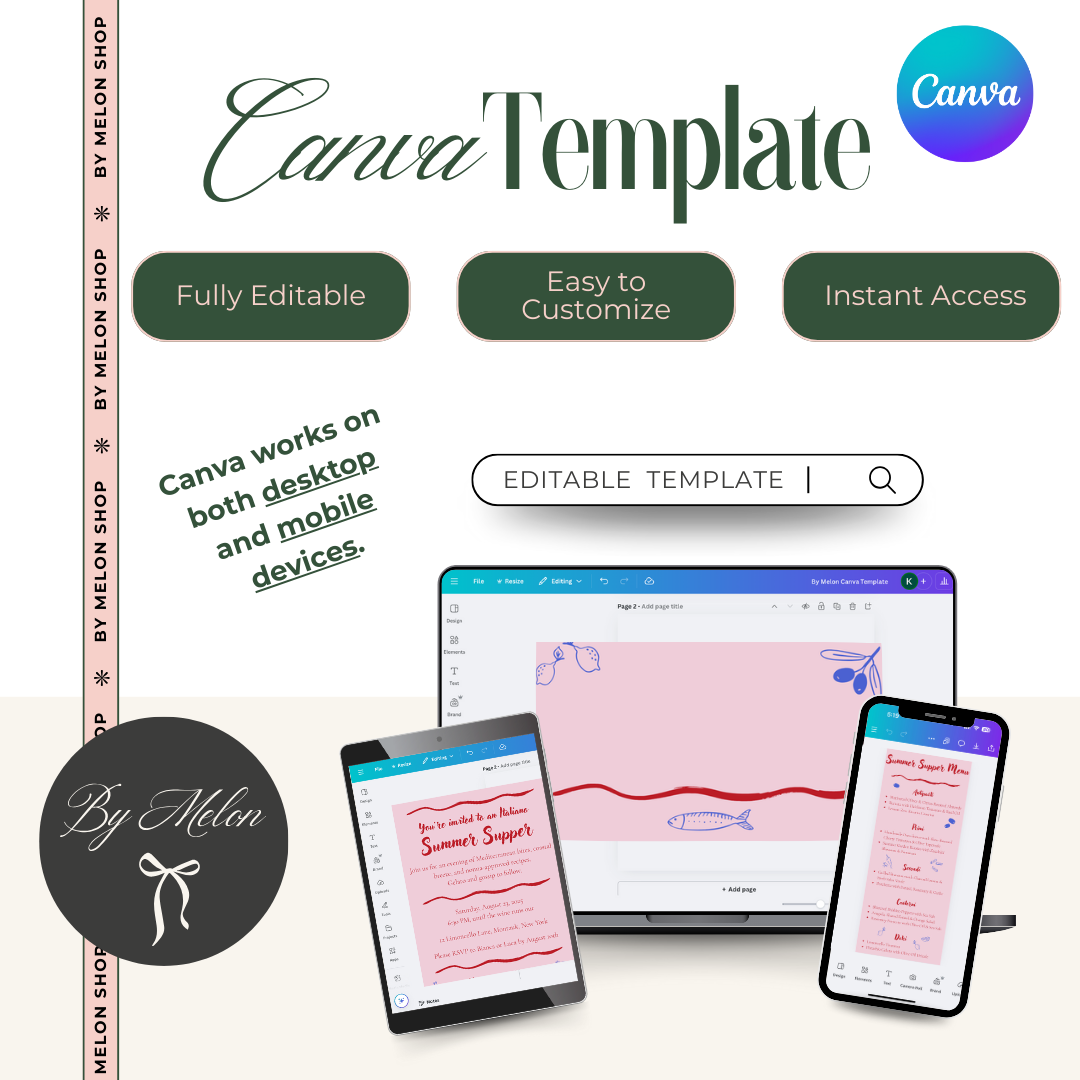 By Melon How It Works image for editable stationery templates