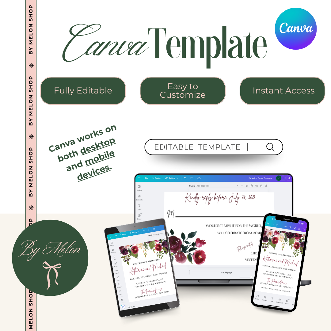 Canva templates are fully editable and easy to customize on any device