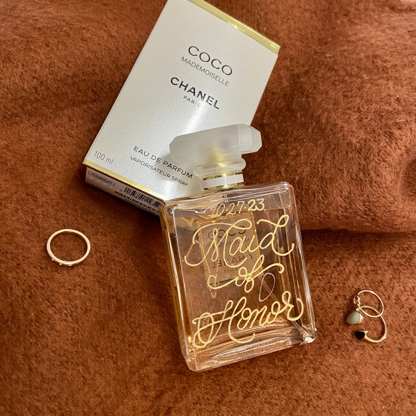 Hand-Engraved Perfume Bottle | Custom Bridal Gift, Bridesmaid Proposal & Wedding Keepsake