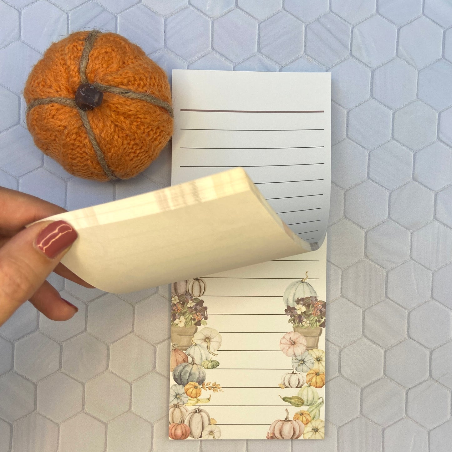 Fall Pumpkins & Florals "To-Do-List" Notepad