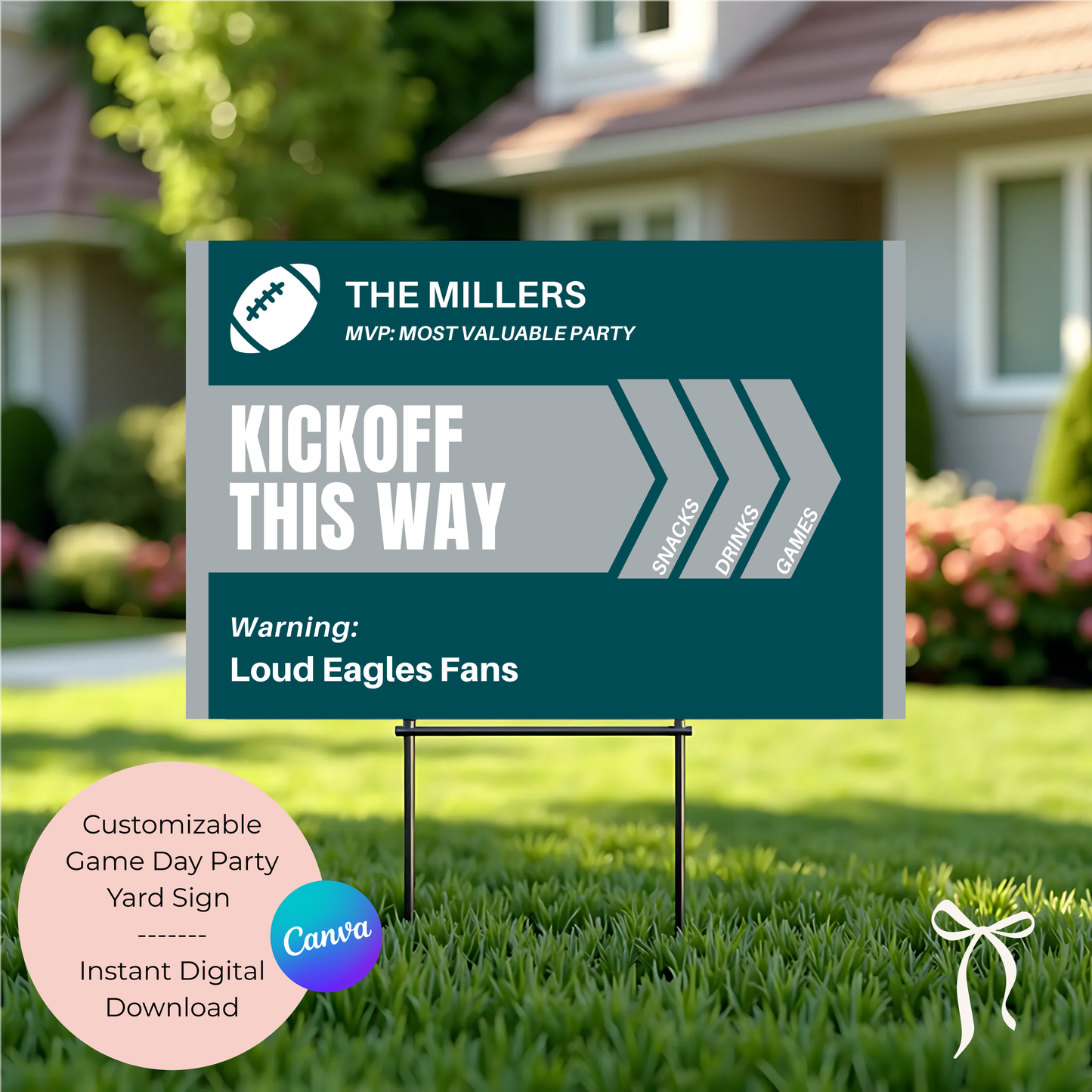 Customizable Game Day Yard Sign Template