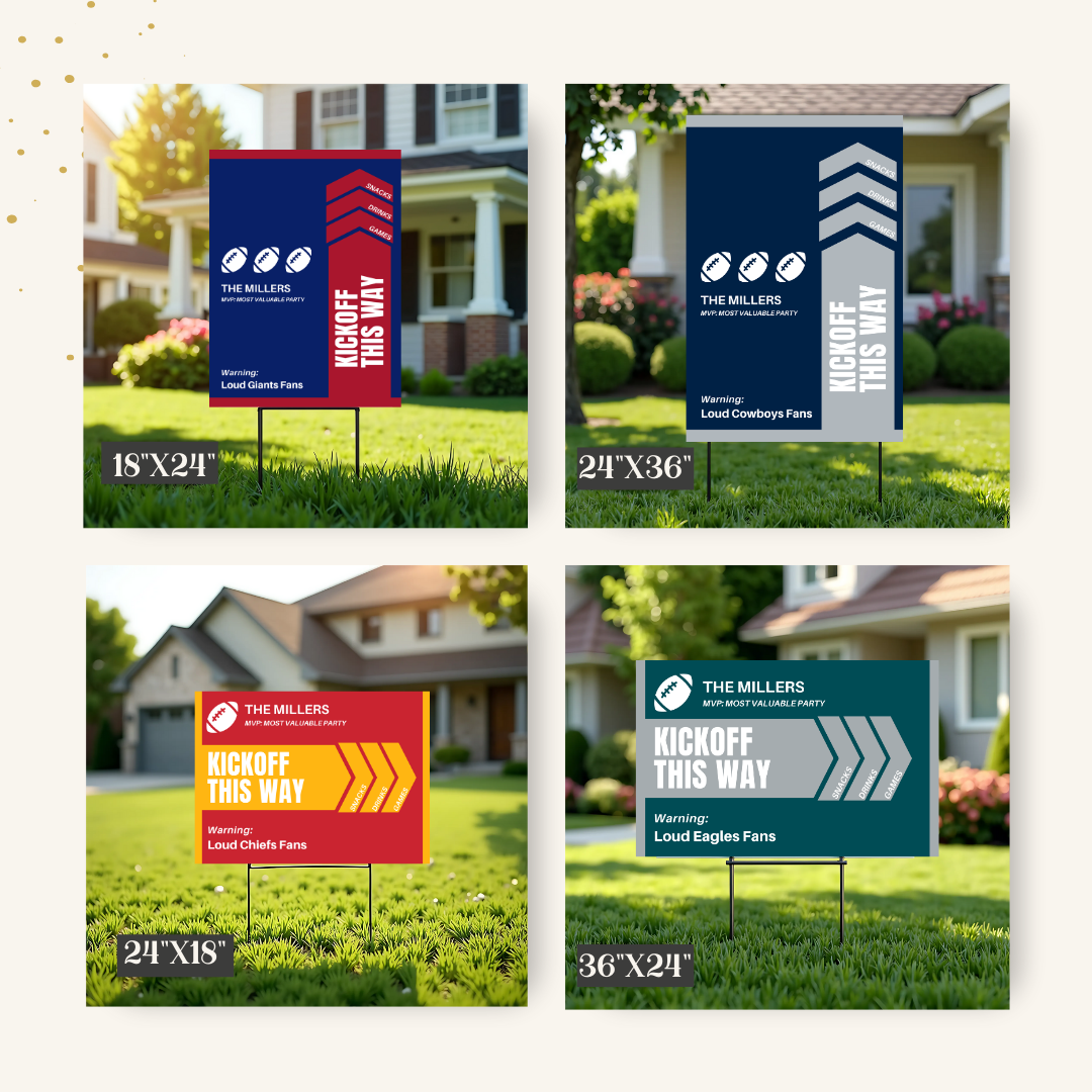 Customizable Game Day Yard Sign Template