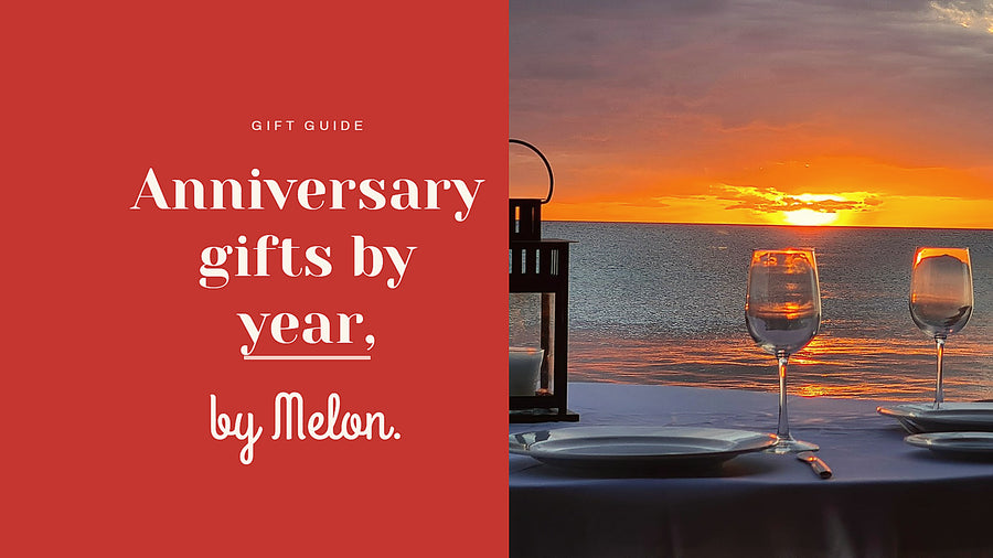 Anniversary gifts by year guide by Kalah Melon, By Melon bespoke stationery
