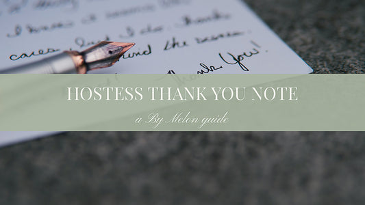 Hostess Thank You Note by Kalah Melon, By Melon bespoke stationery