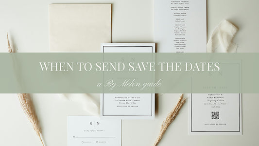 Save The Dates by Kalah Melon, By Melon bespoke stationery