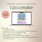Canva template with laptop displaying a design on a beige background