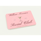 Personalized By Melon house postcard with a custom blush-pink design for welcoming guests