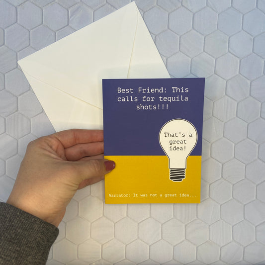 "Bad Ideas" Greeting Card, by Melon