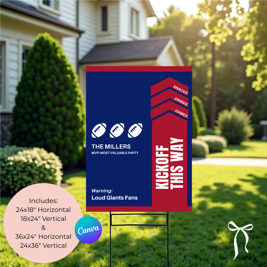 Customizable Game Day Yard Sign Template