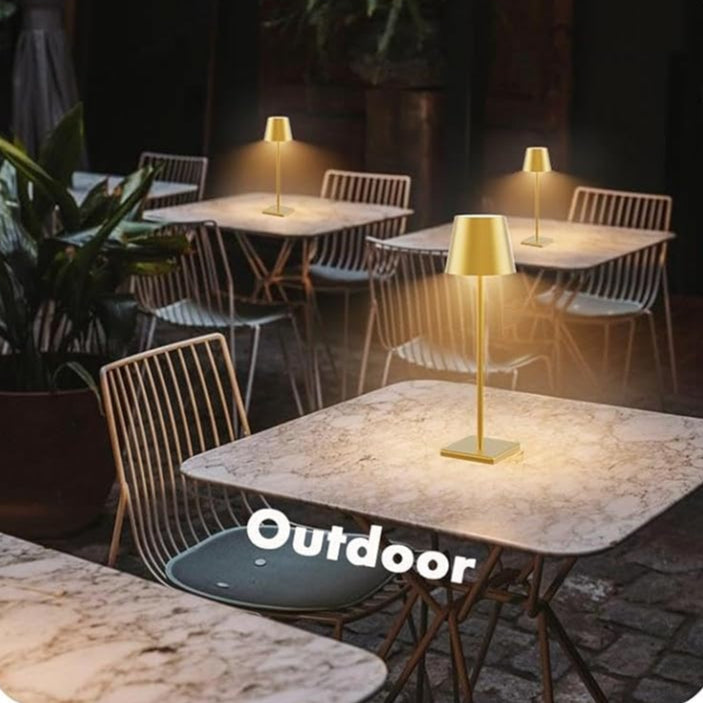 Rechargeable outdoor gold table lamps