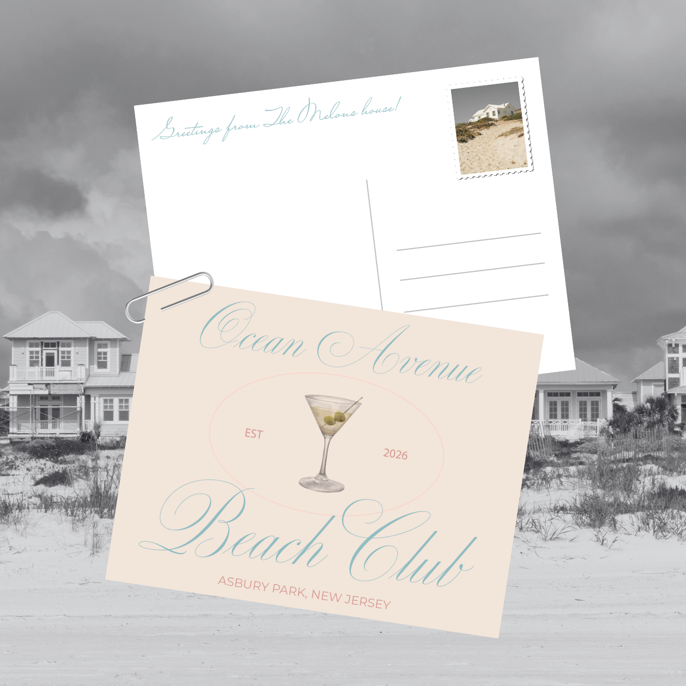 Custom "House Merch" Postcard — Personalized Guest Welcome Card