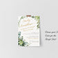 5x7 Green Eucalyptus Wedding Invitation - FOIL