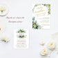 5x7 Green Eucalyptus Wedding Invitation - FOIL