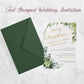 5x7 Green Eucalyptus Wedding Invitation - FOIL