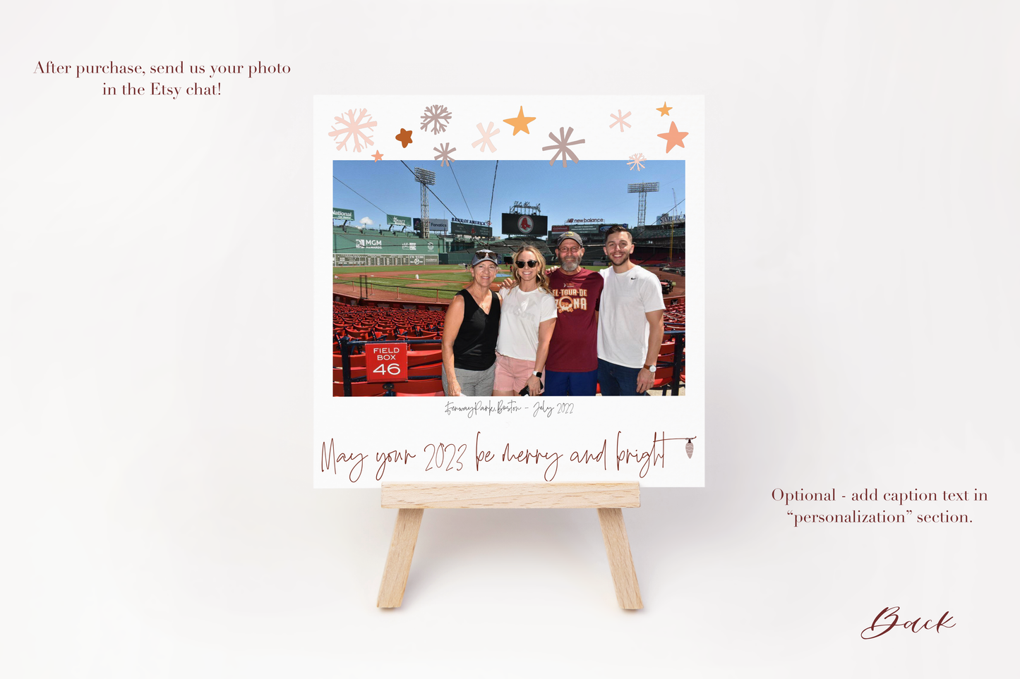 5" x 5" Happy Holidays Card with Photo