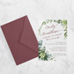 5x7 Green Eucalyptus Wedding Invitation