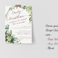 5x7 Green Eucalyptus Wedding Invitation