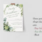 5x7 Green Eucalyptus Wedding Invitation