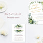 5x7 Green Eucalyptus Wedding Invitation